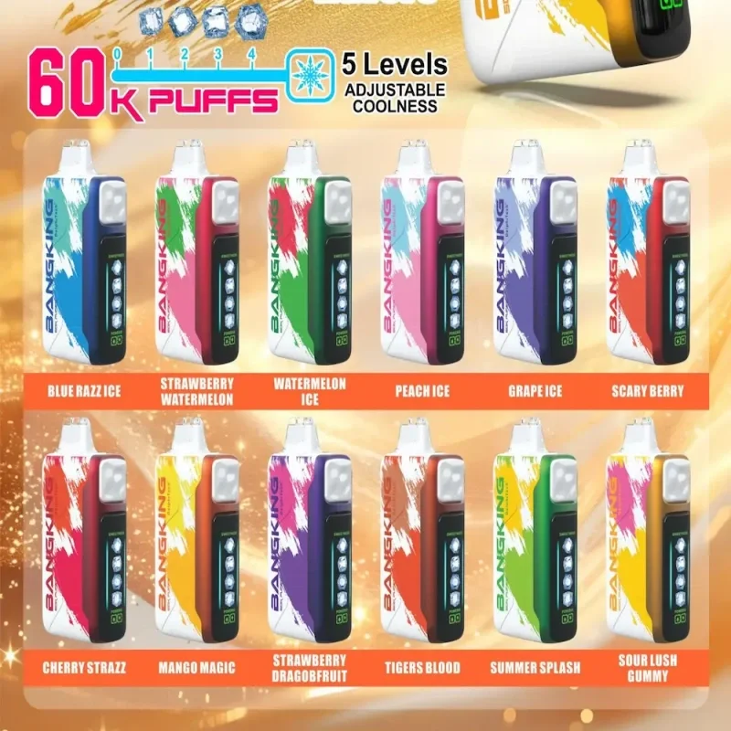 【王嘉爾同款】Bang King 60000口拋棄式電子煙 | 5段冰感調節 | 超大容量續航